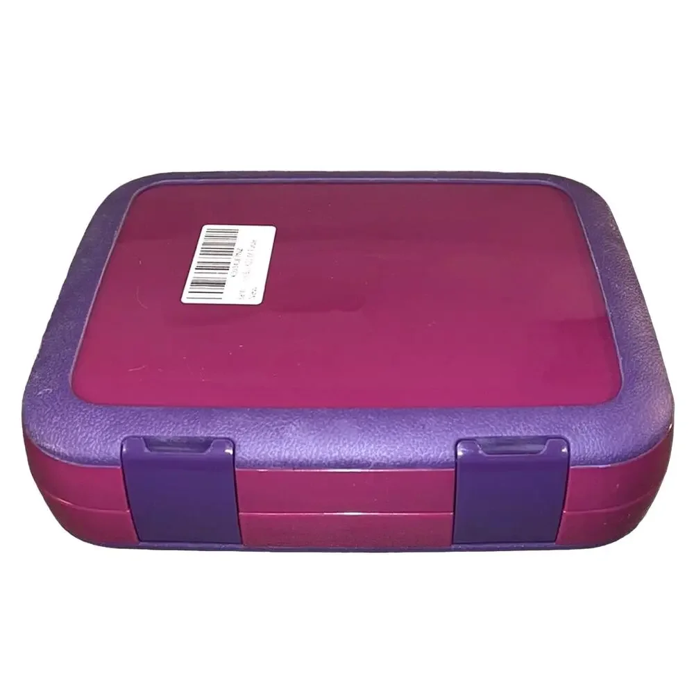 NWOT NWOB Bento Lunch Box Leakproof Purple 3 Compartments BPA-Free w/ Spork